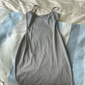 Unbranded Grey Polyester like material skims style cut dress